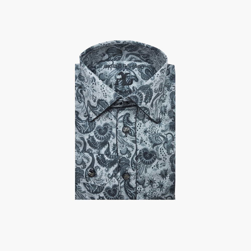 Grey & Black Paisley Shirt