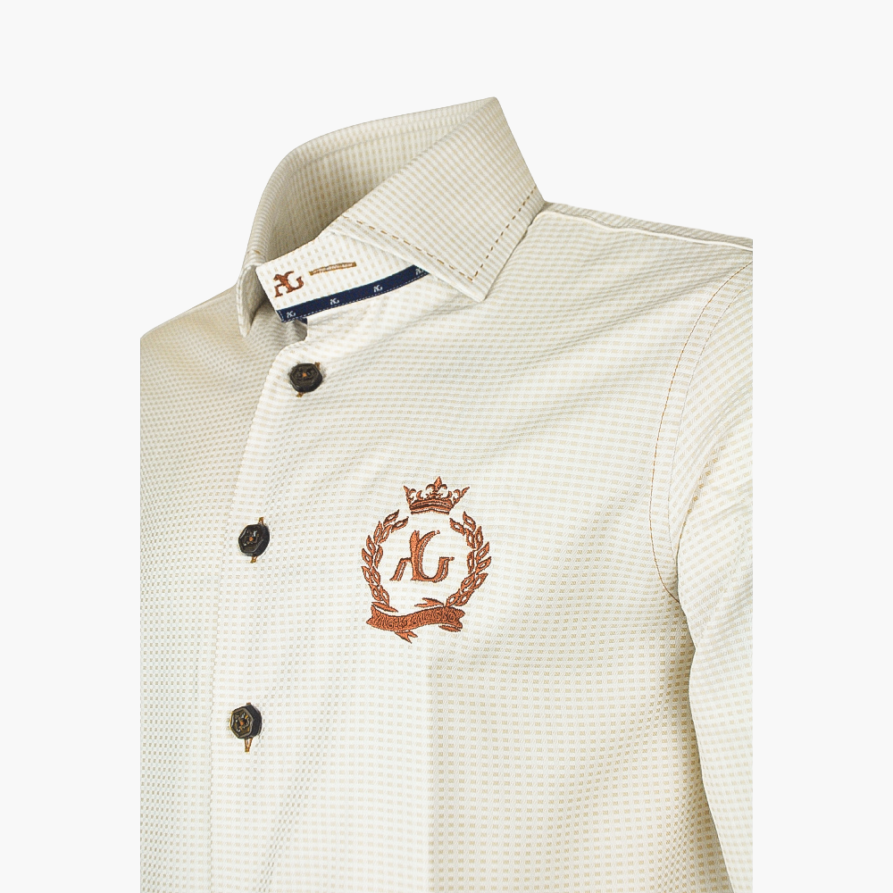 Beige Alloro Logo Shirt - AG24S1HAS09