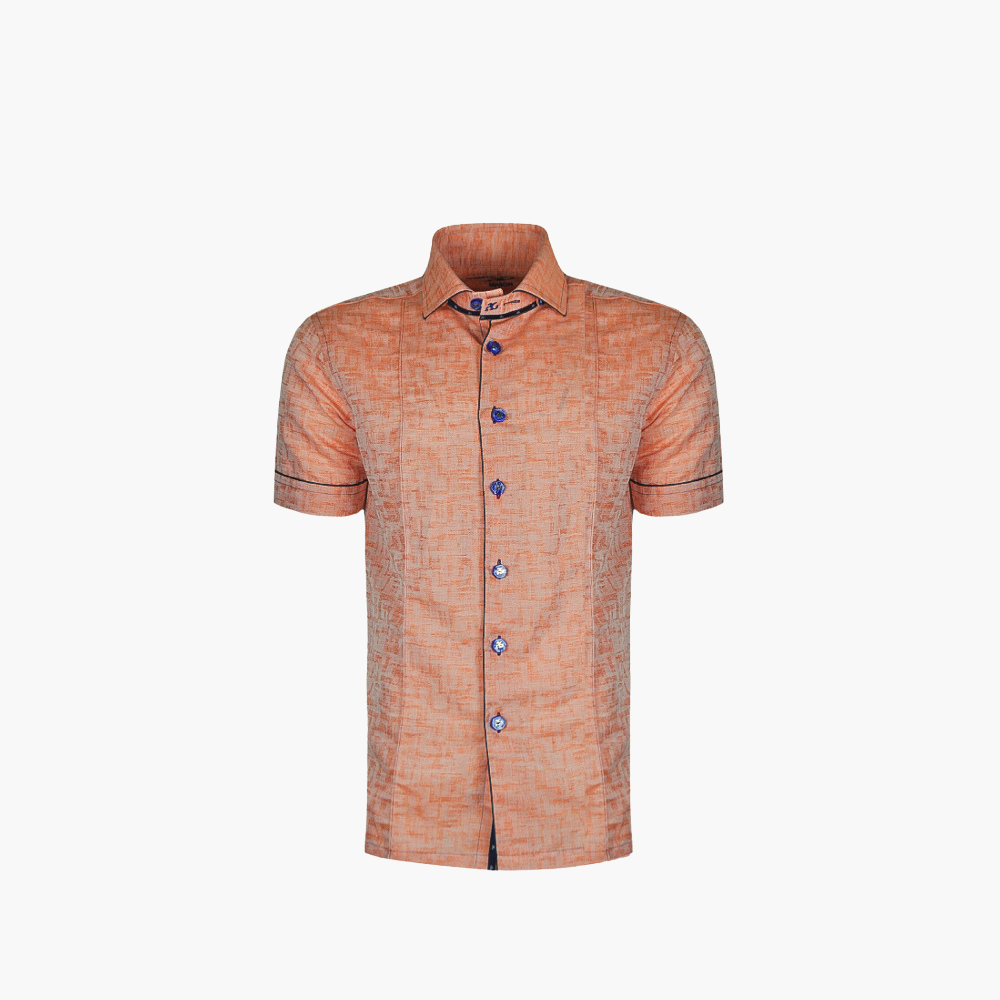 Orange Short Sleeves Mason Shirt - AG24S1HAS12