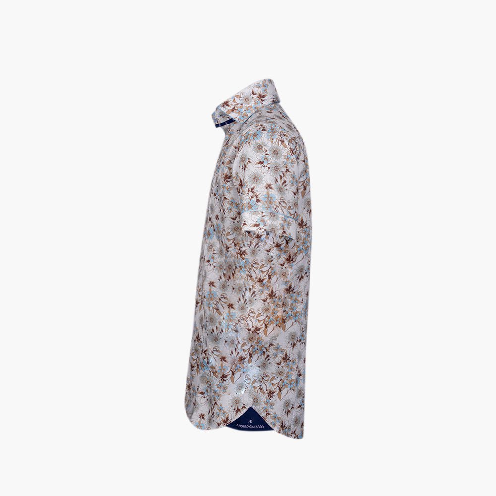 Floral Short Sleeves Shirt - Angelo Galasso - Luxury Italian Menswear London