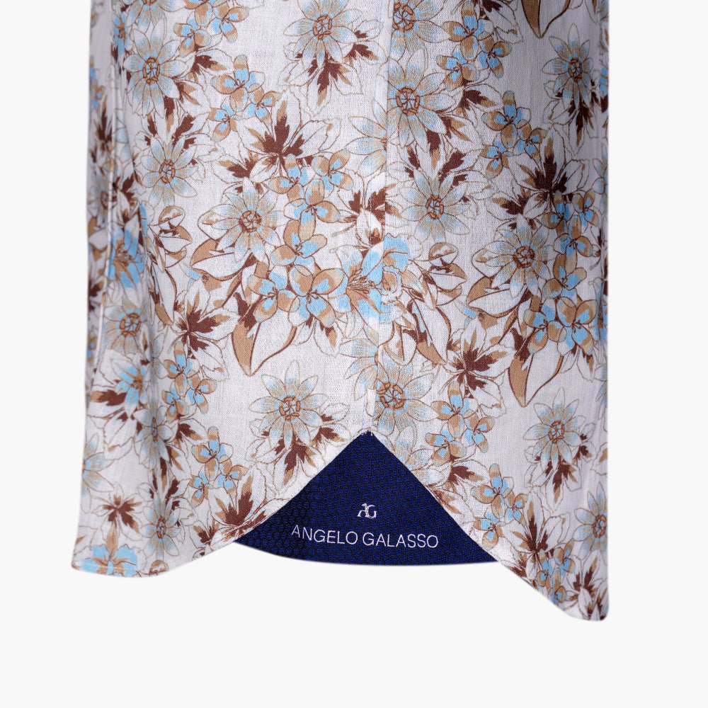 Floral Short Sleeves Shirt - Angelo Galasso - Luxury Italian Menswear London