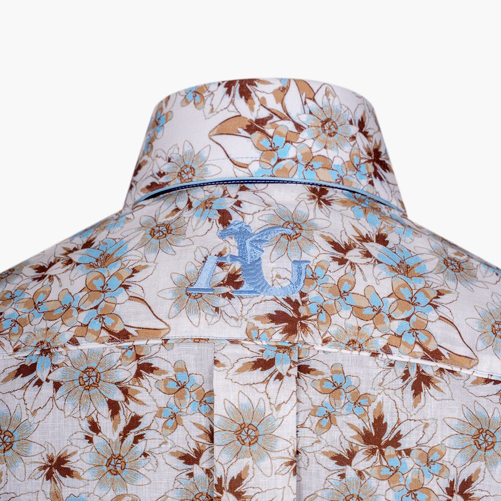 Floral Short Sleeves Shirt - Angelo Galasso - Luxury Italian Menswear London