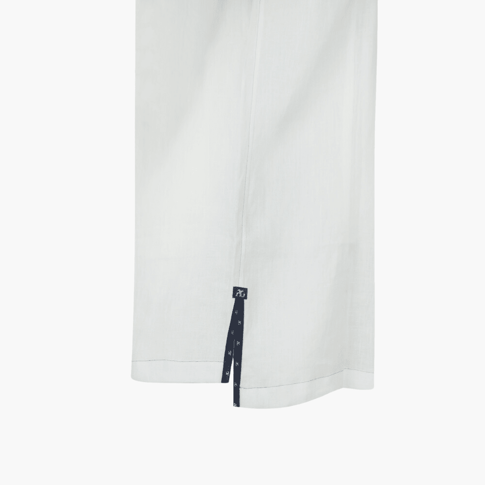 White Hexagonal Linen Short Sleeves Italia Shirt - Angelo Galasso - Luxury Italian Menswear London