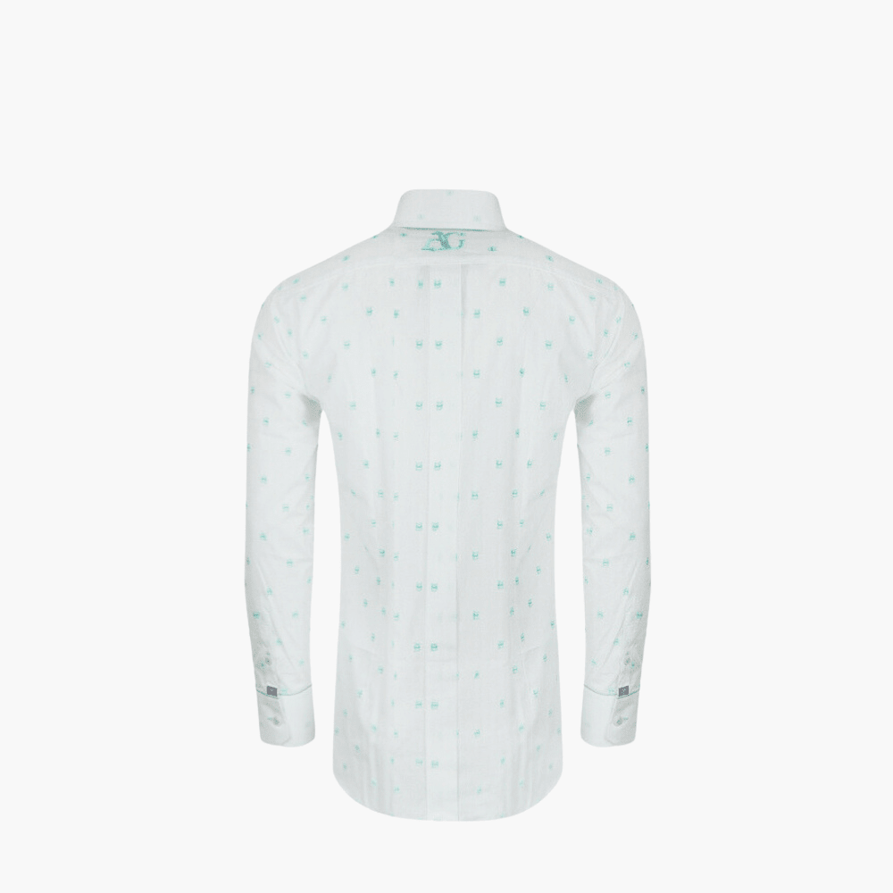 Angelo Galasso Light Green Fil Coupe Shirt - Angelo Galasso - Luxury Italian Menswear London