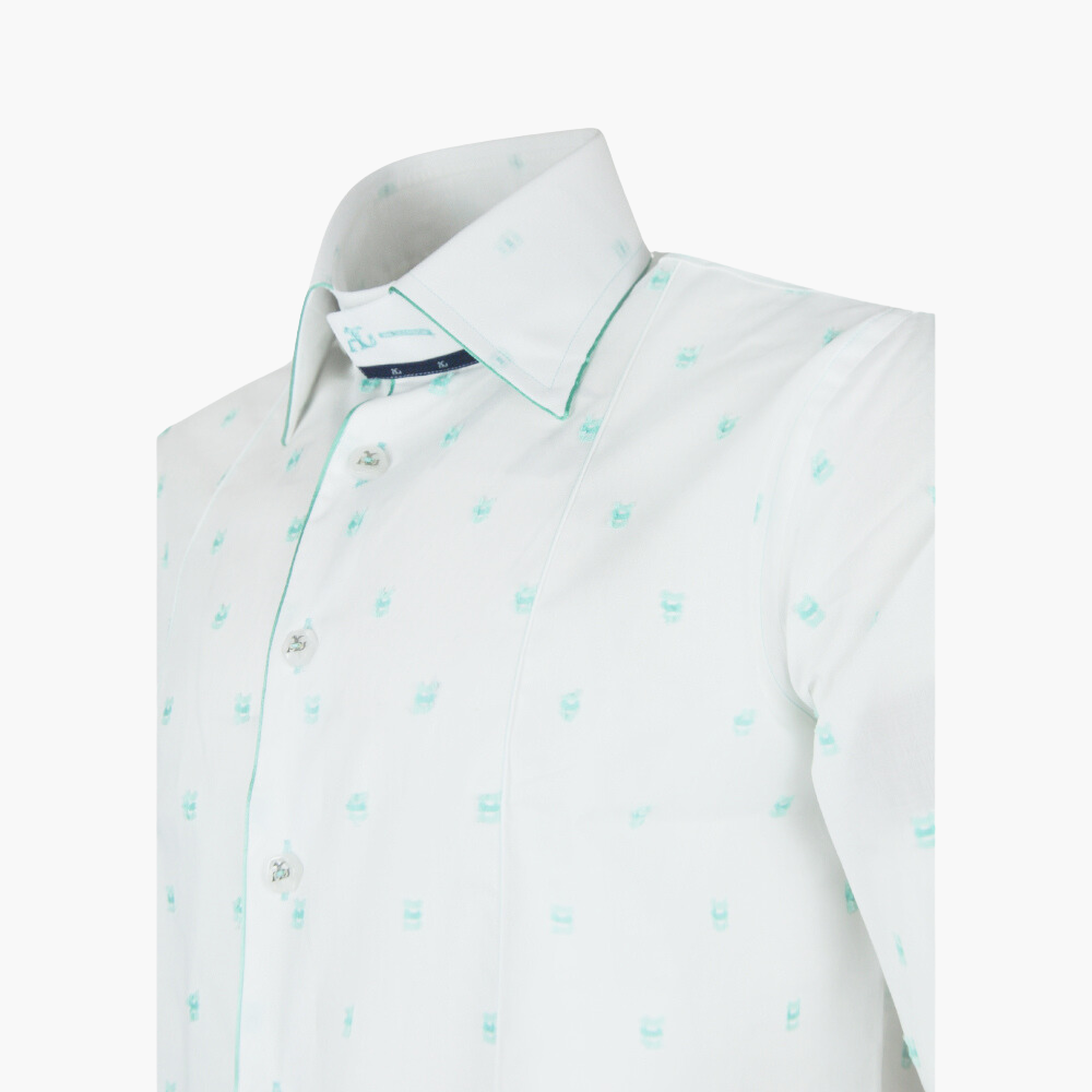 Light Green Fil Coupe Shirt - AG24S1HAS18