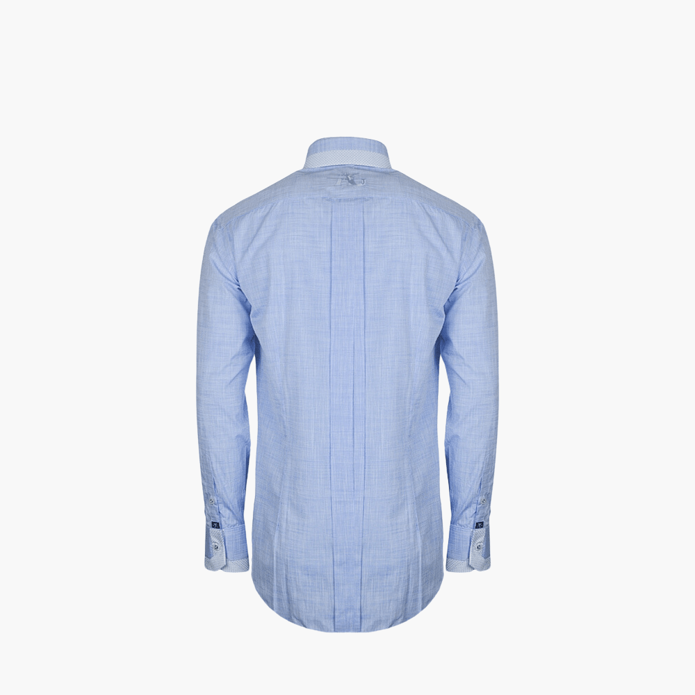 Light Blue Alloro Linen Mason Shirt - Angelo Galasso - Luxury Italian Menswear London