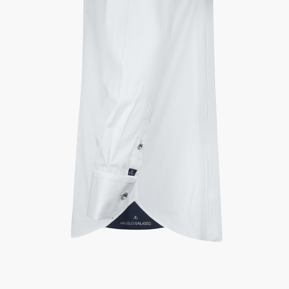 White & Gold Swarovski Shirt - Angelo Galasso - Luxury Italian Menswear London