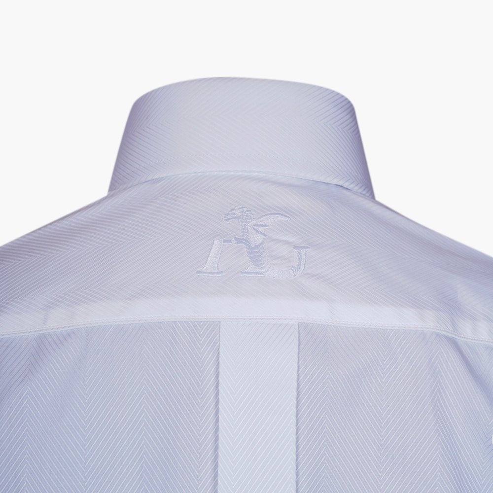 White Twill Mason Shirt - Angelo Galasso - Luxury Italian Menswear London