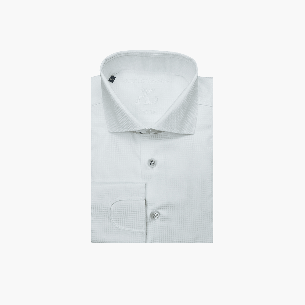AG White Watch Cuff Mason Shirt - Angelo Galasso - Luxury Italian Menswear London