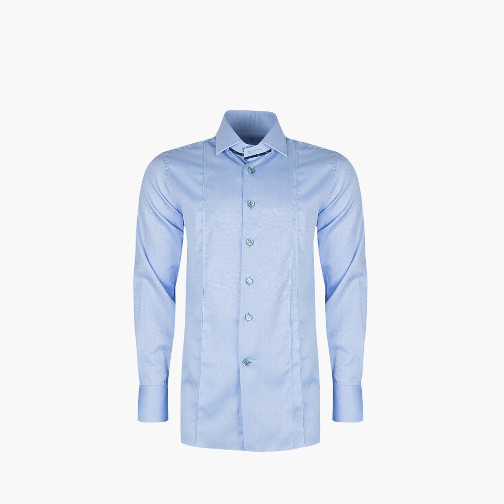 Light Blue Herringbone Twill Mason Shirt - AG24S1HASCO10