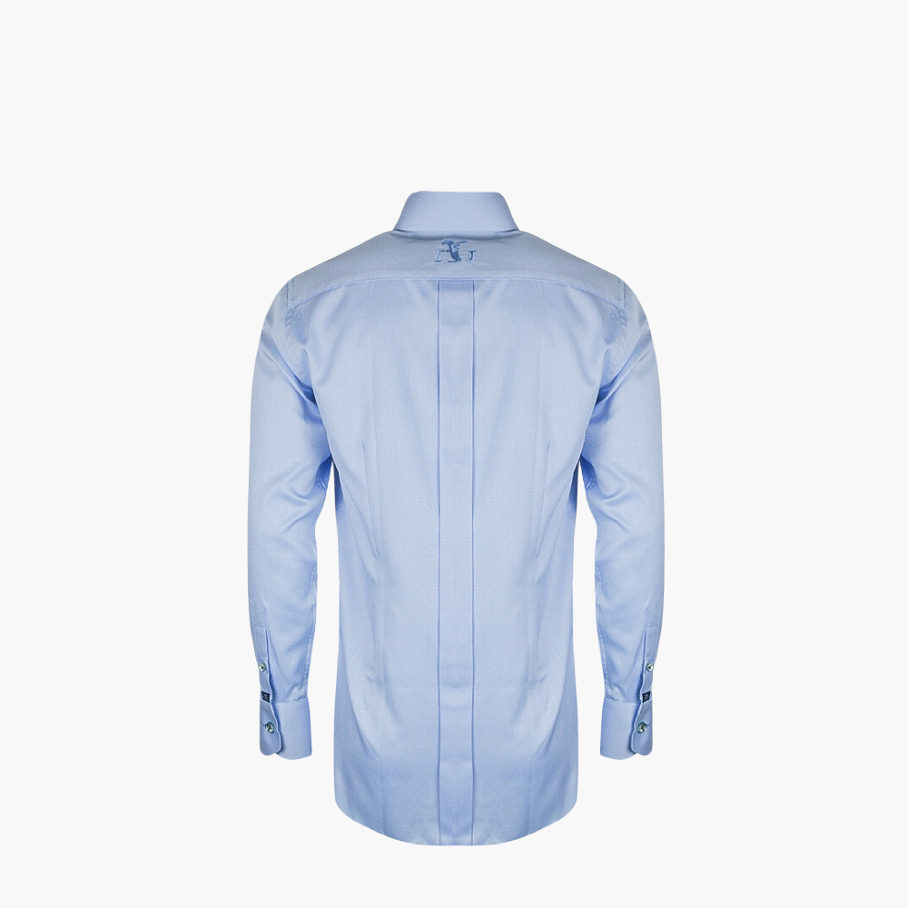 Light Blue Herringbone Twill Mason Shirt - AG24S1HASCO10