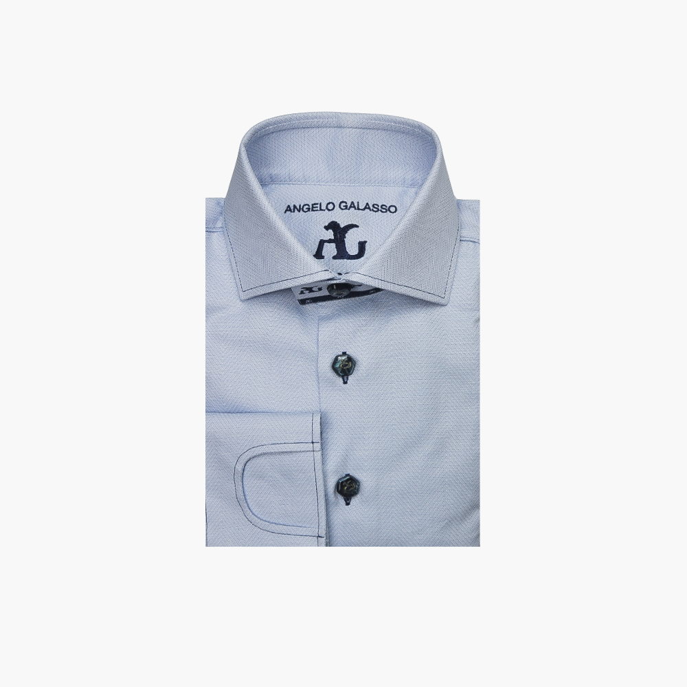 Light Blue Watch Cuff Mason Shirt - AG24S1HASCO09