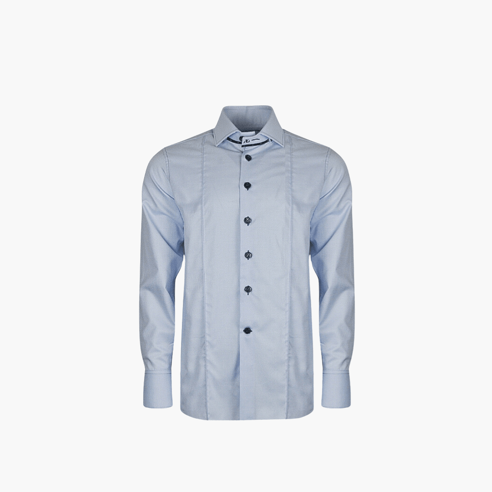 Light Blue Watch Cuff Mason Shirt - Angelo Galasso - Luxury Italian Menswear London