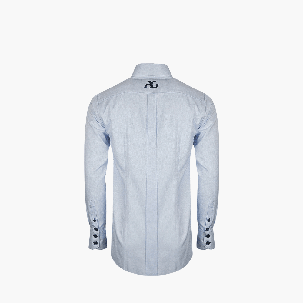 Light Blue Watch Cuff Mason Shirt - Angelo Galasso - Luxury Italian Menswear London