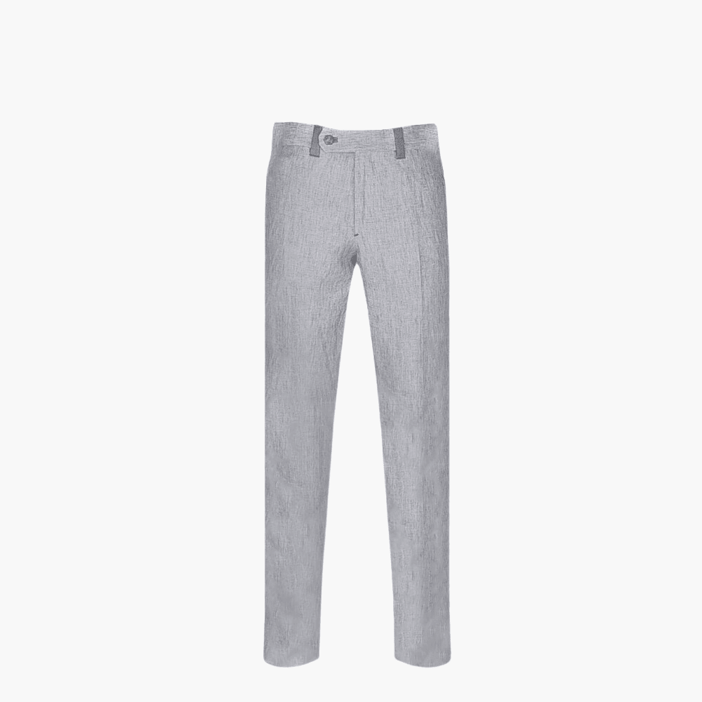 Grey Linen Alloro Trousers - Angelo Galasso - Luxury Italian Menswear London