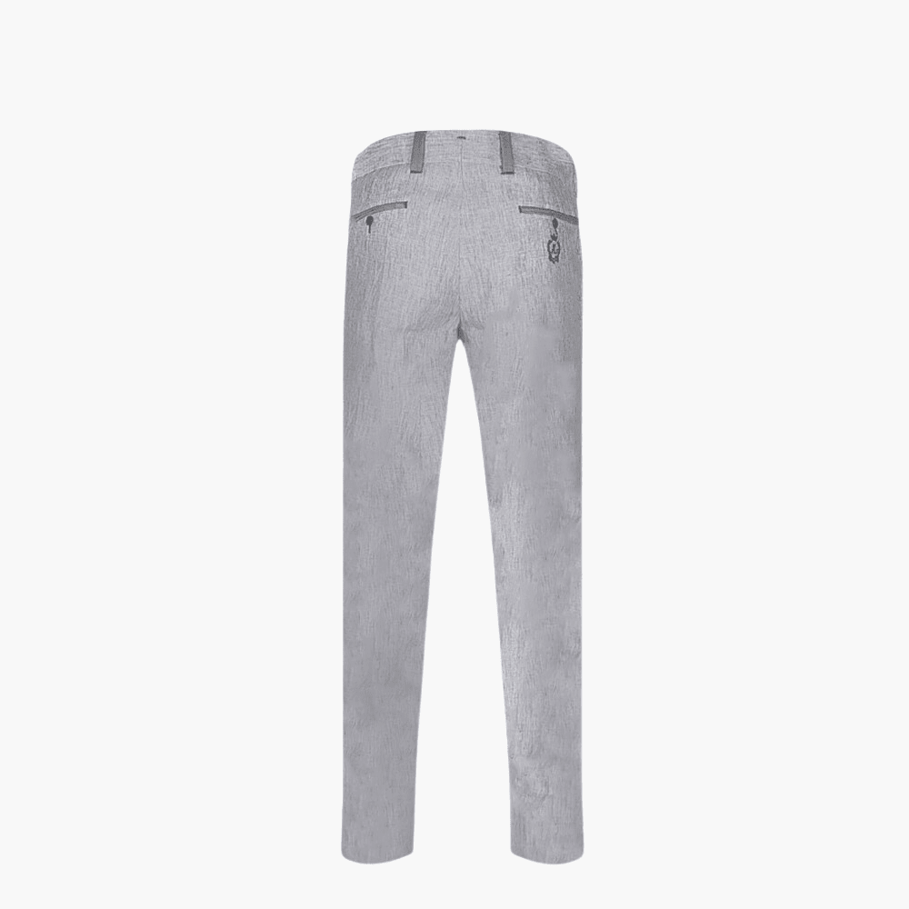Grey Linen Alloro Trousers - Angelo Galasso - Luxury Italian Menswear London