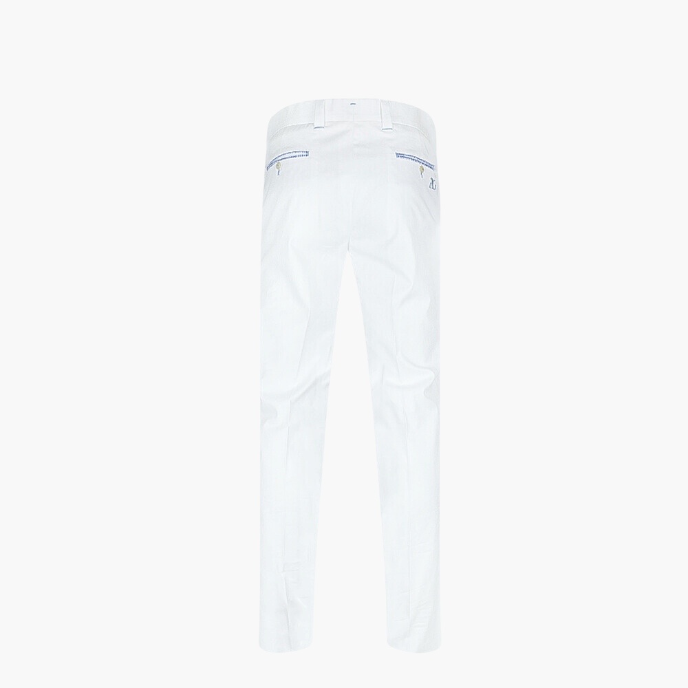 White Piping Trousers - AG24S7RIV02