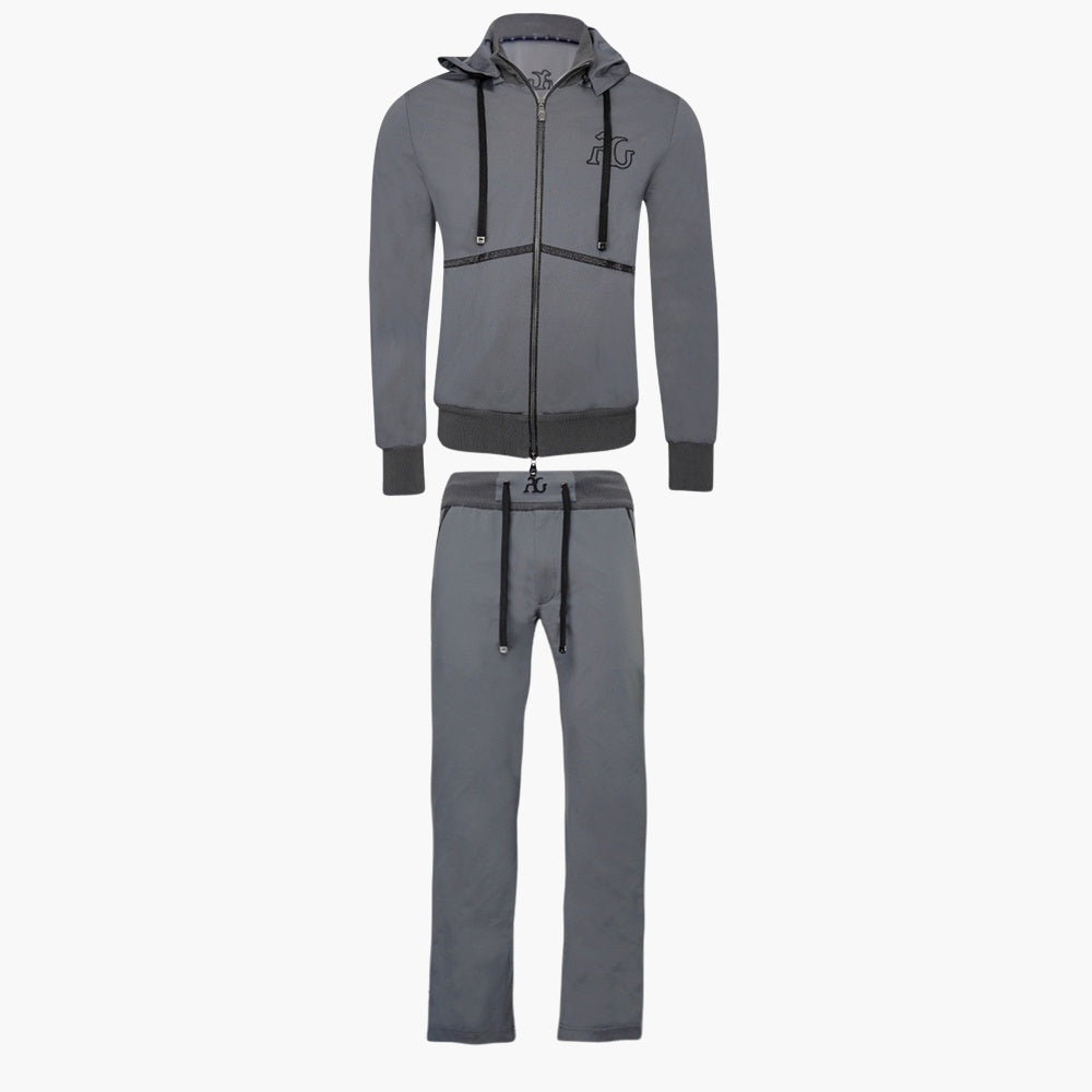 Grey & Metallic Black AG Logo Tracksuit - AG24S8TRA01