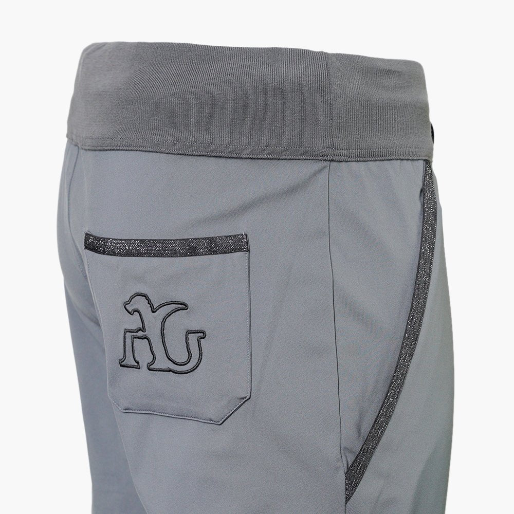 Grey & Metallic Black AG Logo Tracksuit - Angelo Galasso - Luxury Italian Menswear London