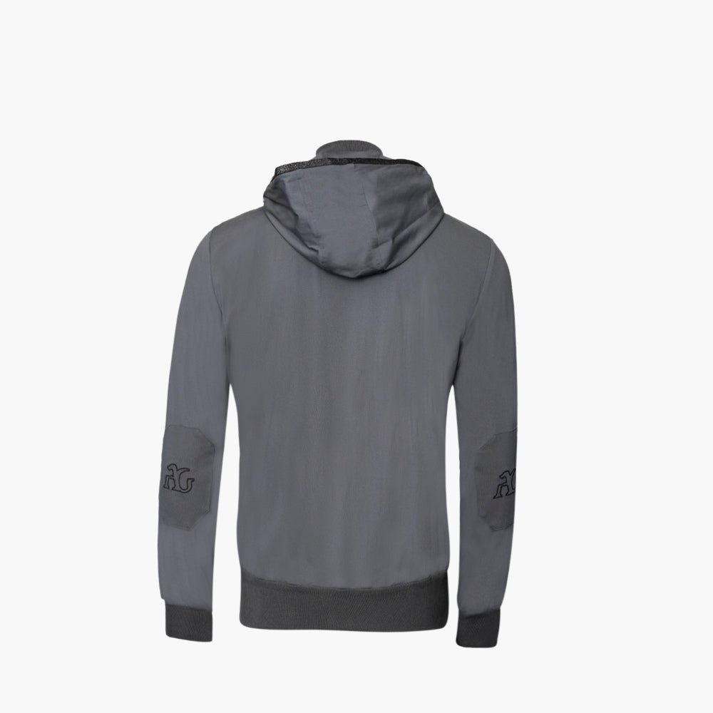 Grey & Metallic Black AG Logo Tracksuit - Angelo Galasso - Luxury Italian Menswear London