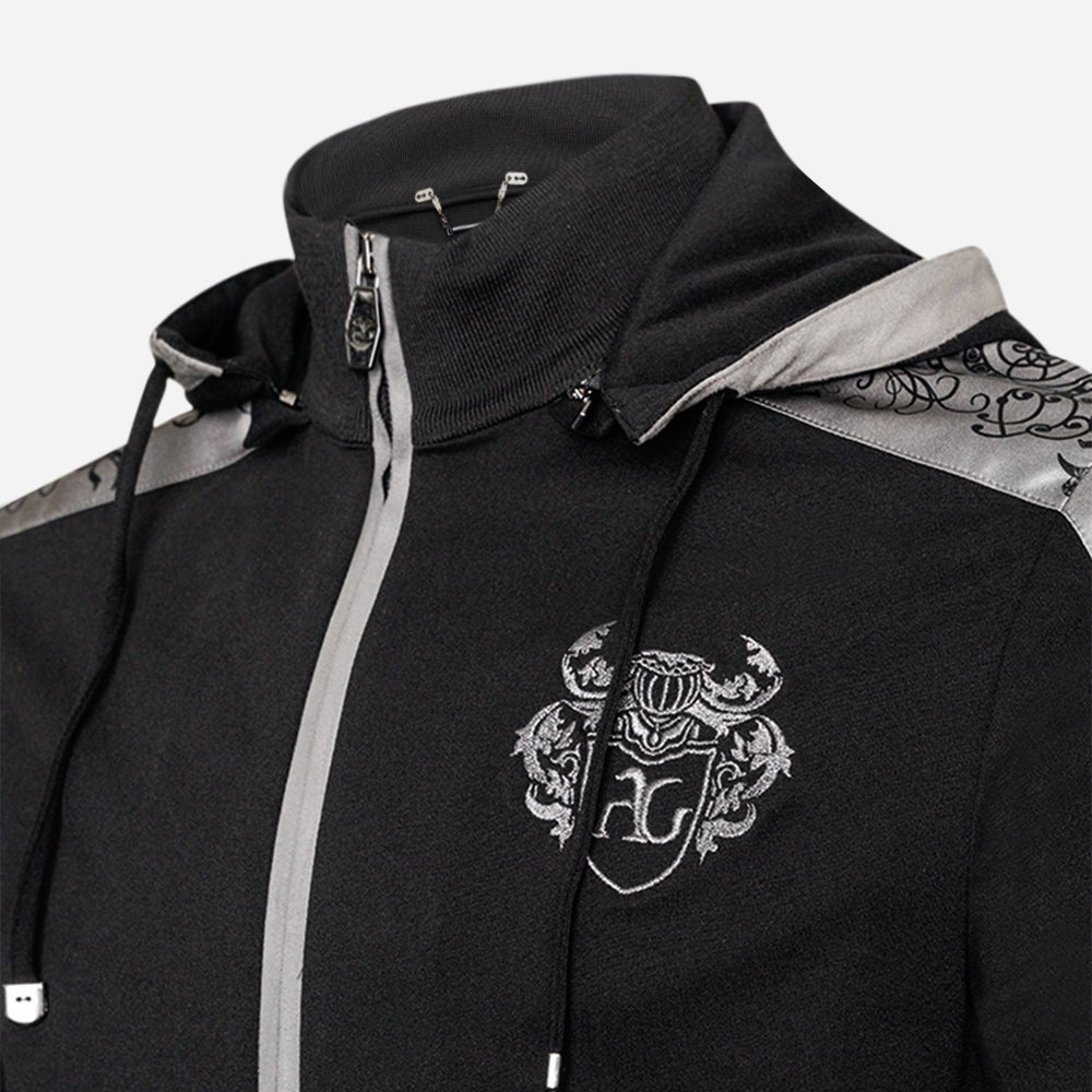 Black & Grey Scudo Ramage Tracksuit - Angelo Galasso - Luxury Italian Menswear London