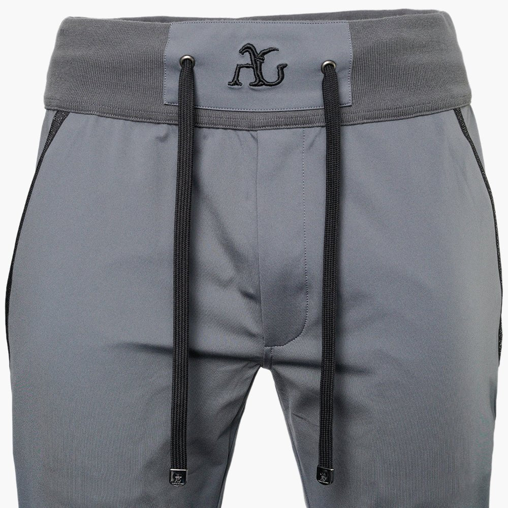 Grey & Metallic Black AG Logo Tracksuit - Angelo Galasso - Luxury Italian Menswear London