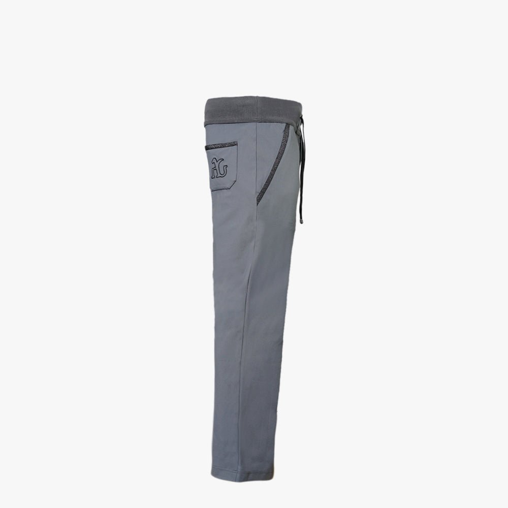 Grey & Metallic Black AG Logo Tracksuit - Angelo Galasso - Luxury Italian Menswear London
