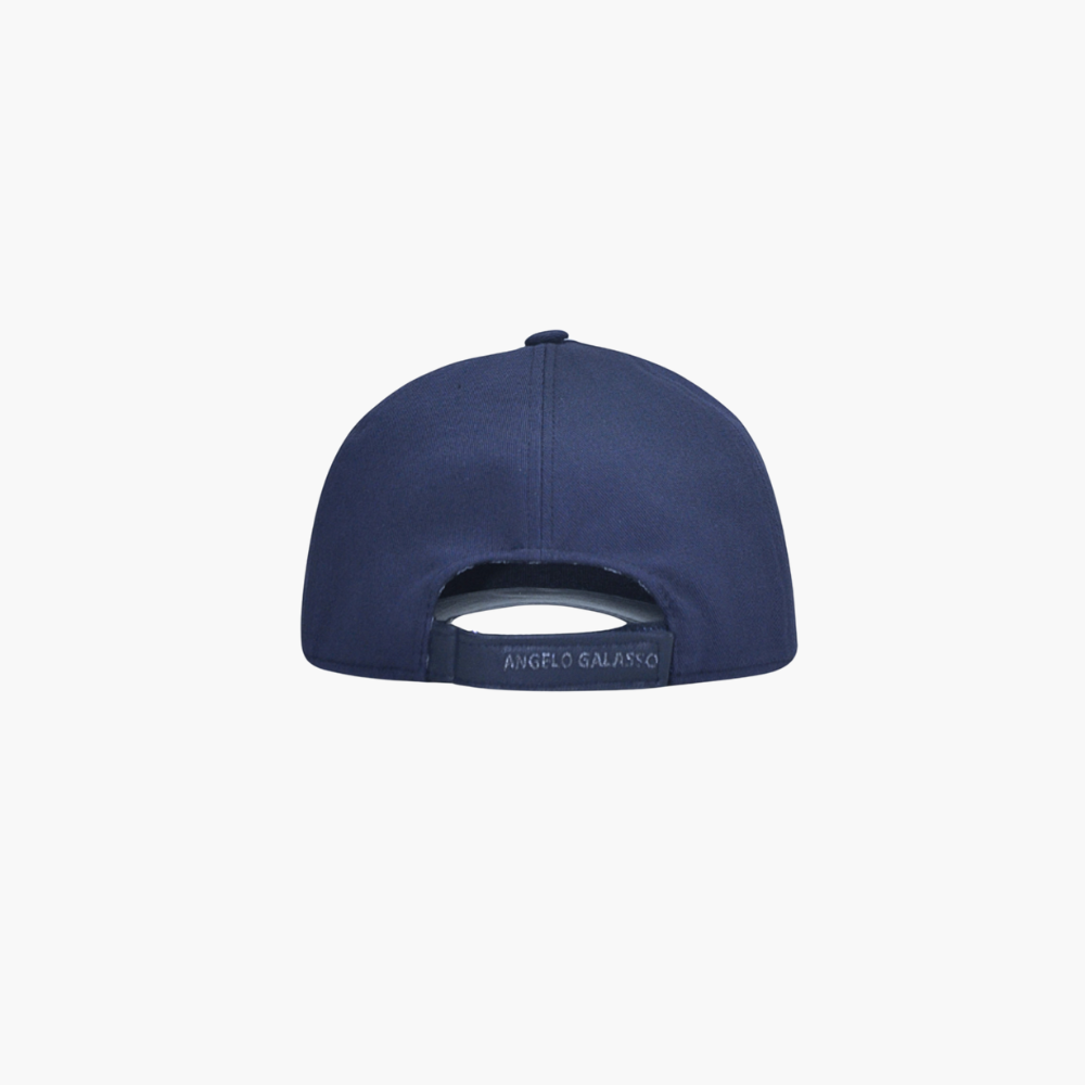 Blue Alloro Leather Baseball Cap - AG24SBCAP02