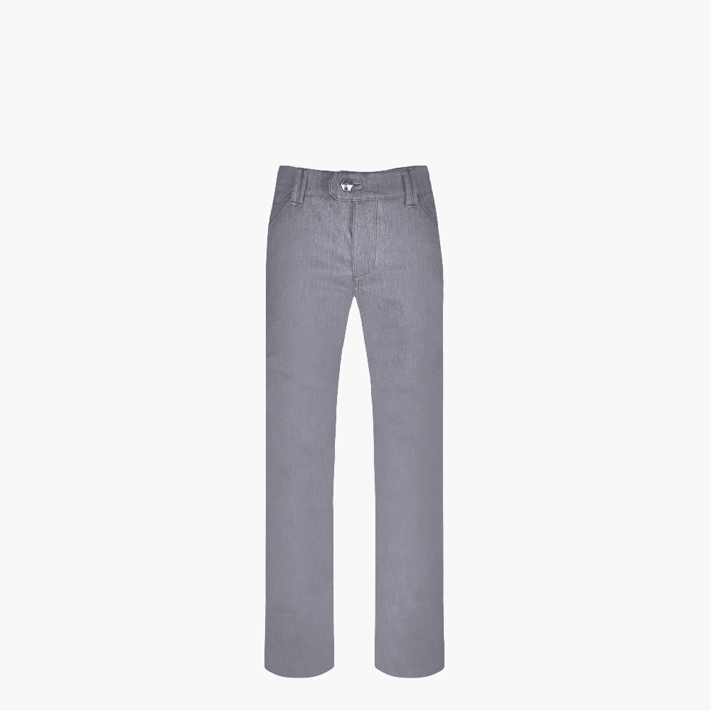 Grey & Black Leather Crown Jeans - Angelo Galasso - Luxury Italian Menswear London