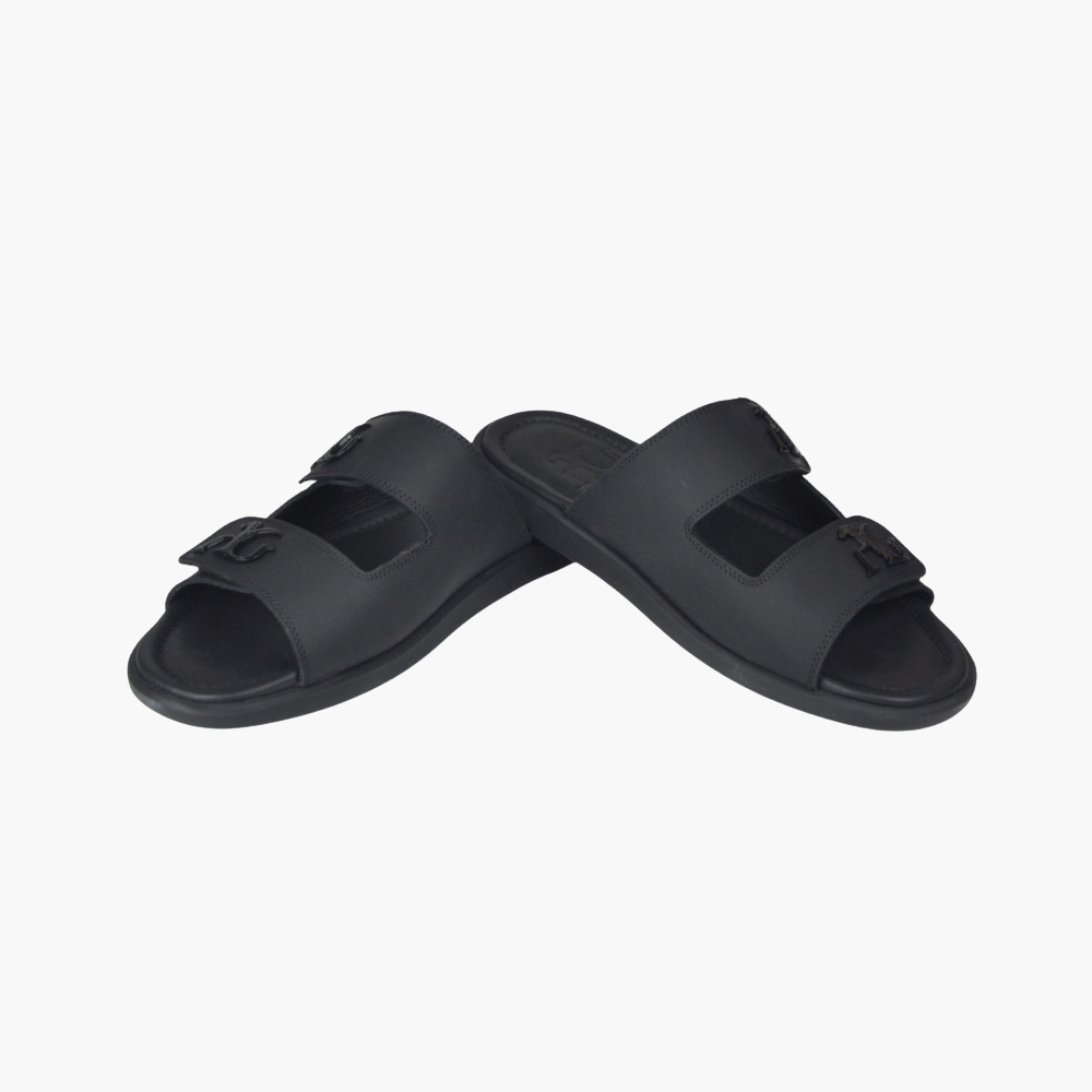 Black Double AG Strap Sandal Shoes - AG24SSCAF01