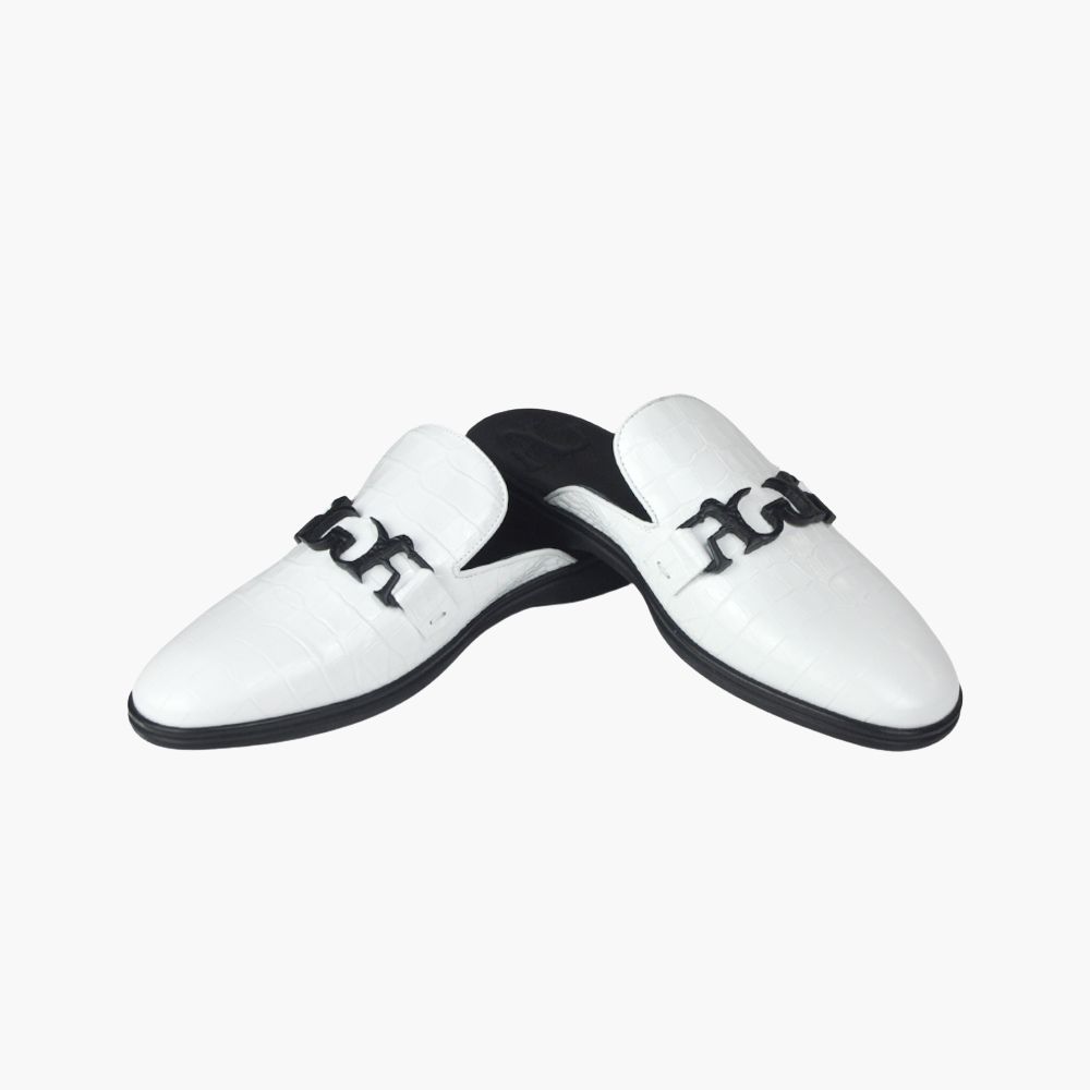 Off White Ornament Sabot Shoes - AG24SSCAF03