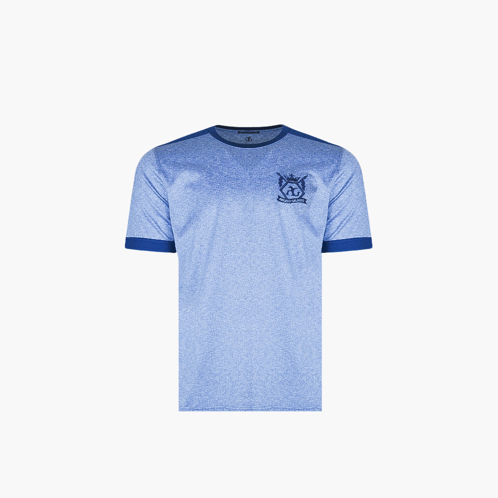 Blue Woven Hexagonal Logo T-Shirt - AG24STTSH03