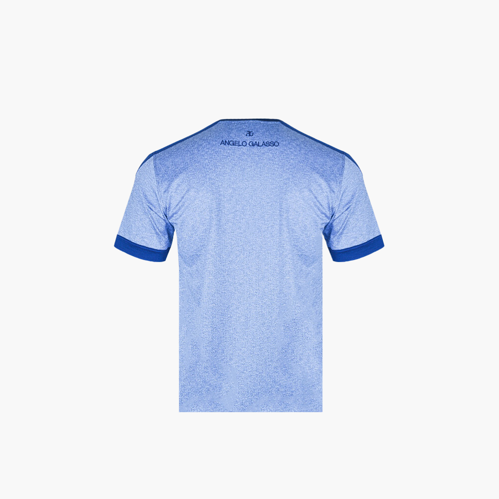 Blue Woven Hexagonal Logo T-Shirt - AG24STTSH03