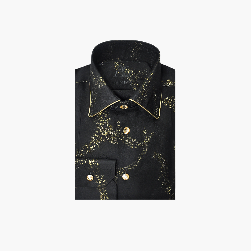 Gold & Black Metallic Corleone Shirt