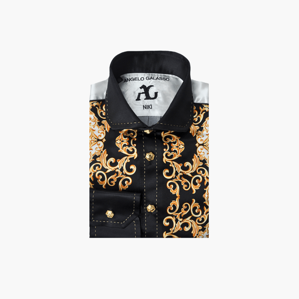 Ramage Piazzato Silk Niki Shirt - Angelo Galasso - Luxury Italian Menswear London