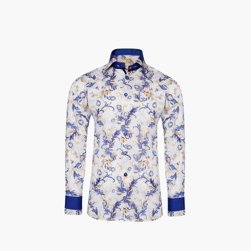 White & Blue Monport Shirt -