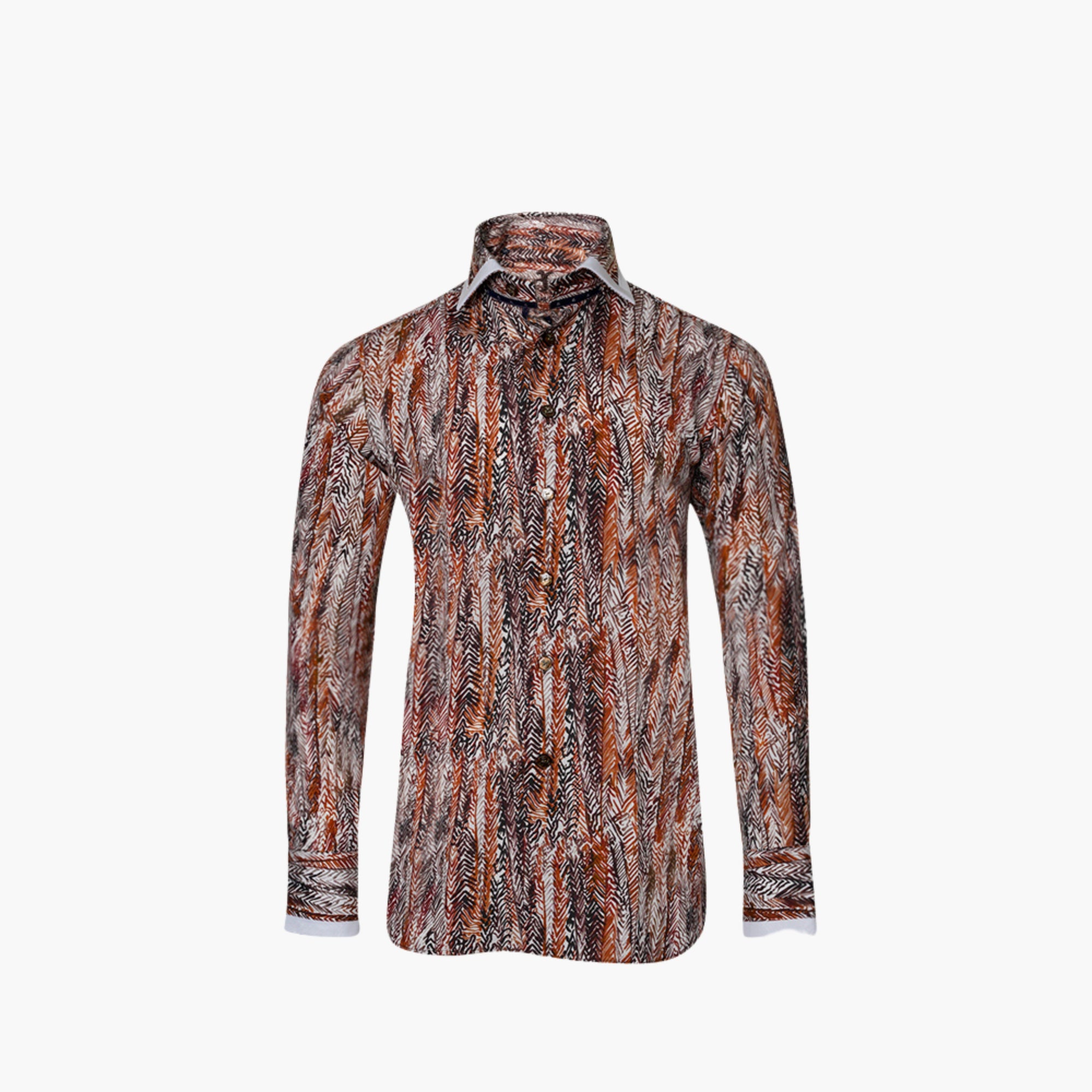 White & Brown Redford Mason Shirt