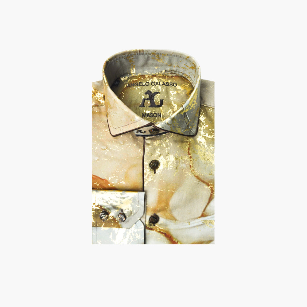 Gold & Brown Metallic Mason Shirt