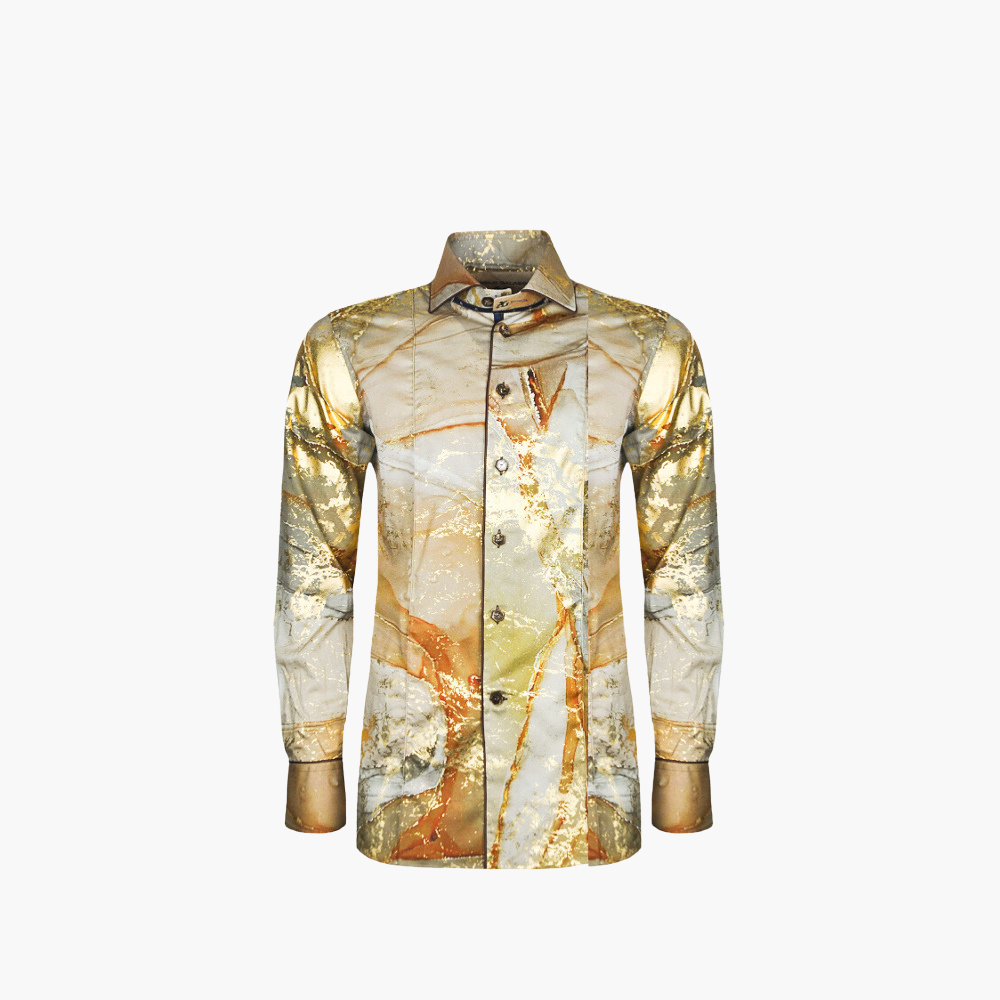 Gold & Brown Metallic Mason Shirt