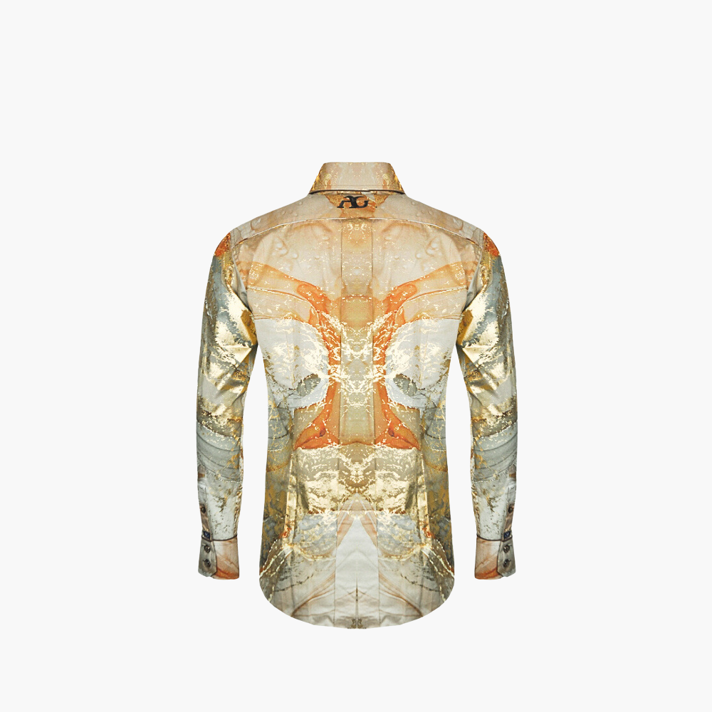 Gold & Brown Metallic Mason Shirt
