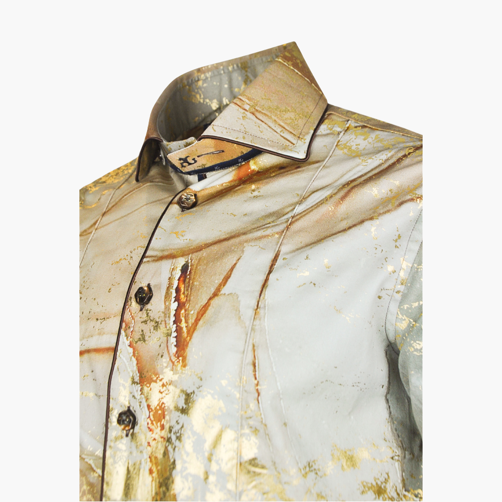 Gold & Brown Metallic Mason Shirt