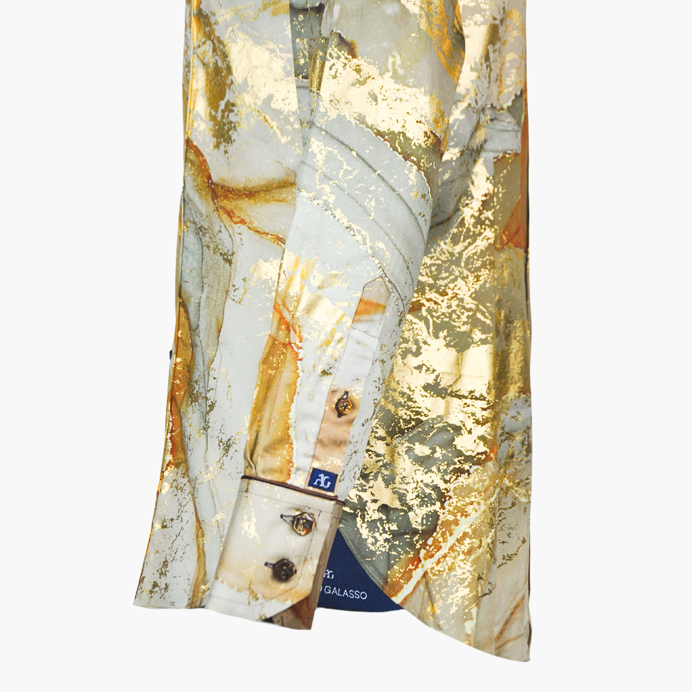 Gold & Brown Metallic Mason Shirt