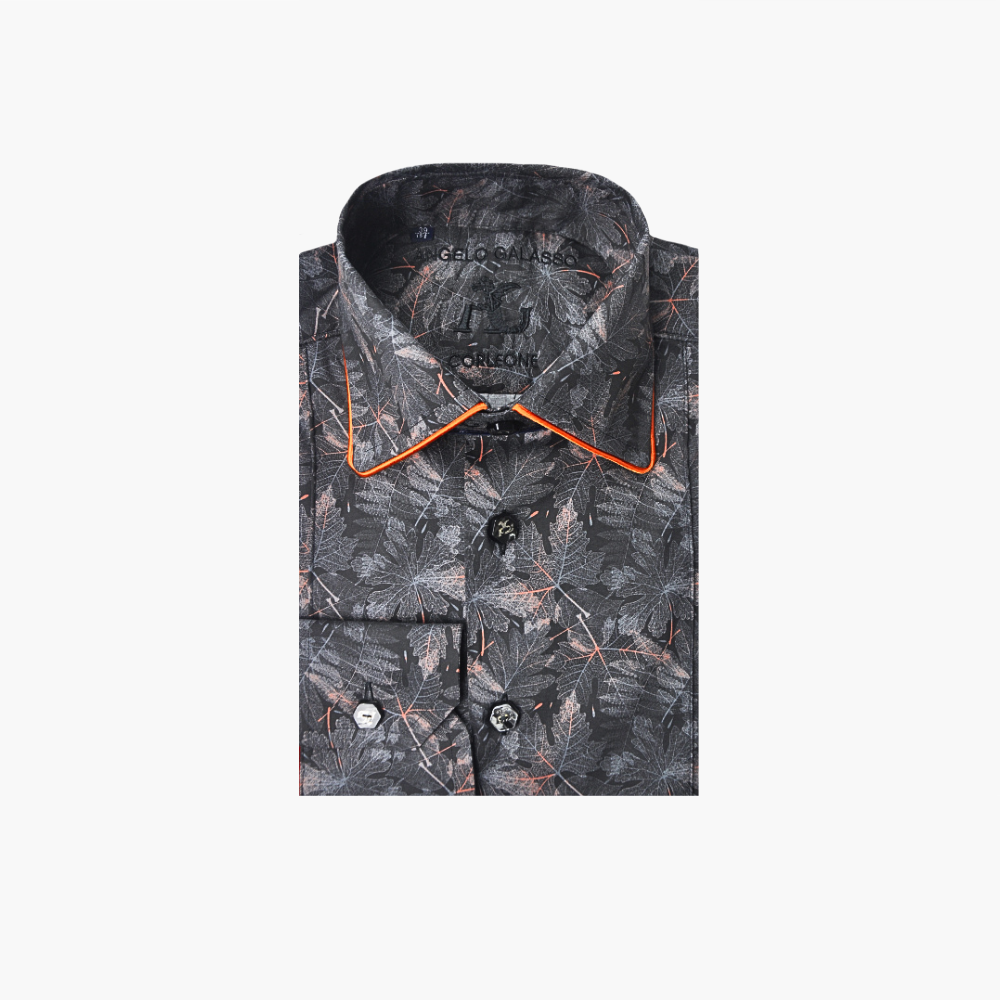 Black & Orange Foliage Corleone Shirt