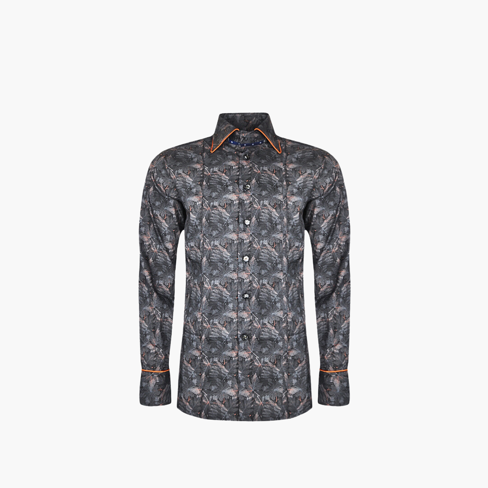 Black & Orange Foliage Corleone Shirt