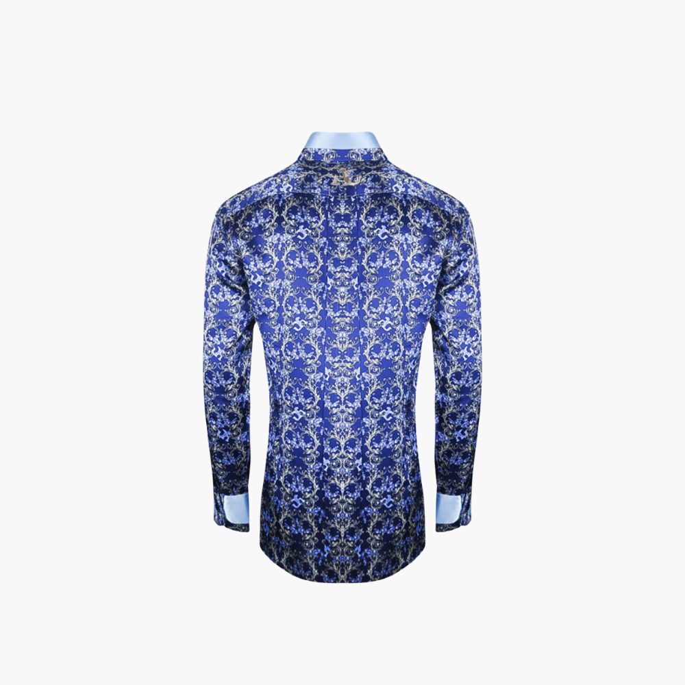 Royal Blue Ramage Silk Mason Shirt - AG24W1HAS12