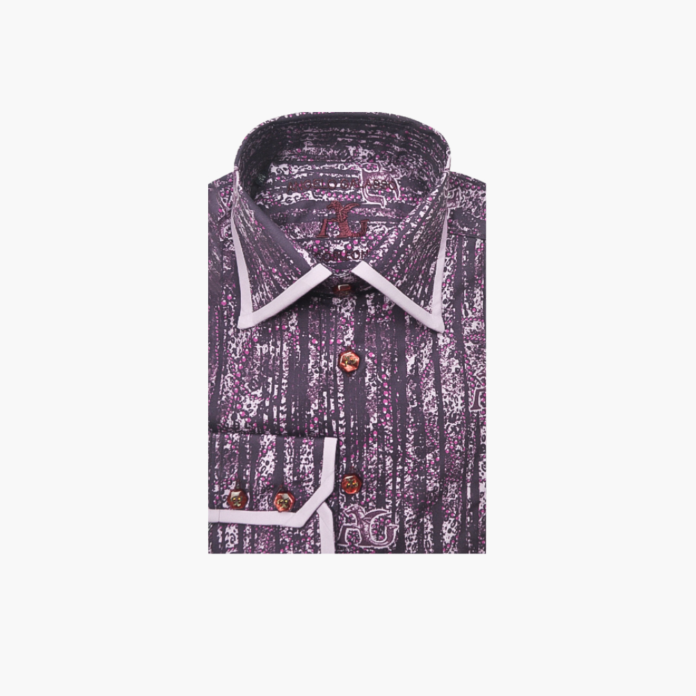 Purple Custom Print Corleone Shirt - AG24W1HAS15