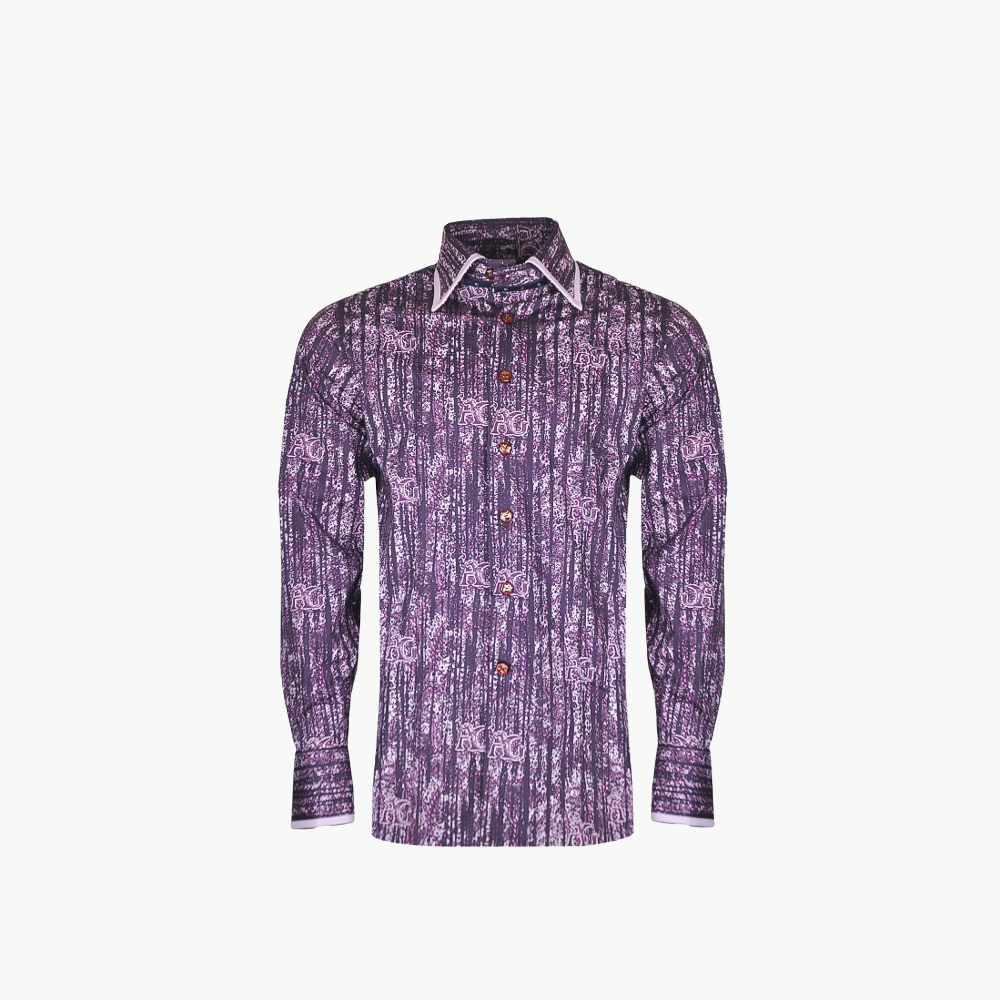 Purple Custom Print Corleone Shirt - AG24W1HAS15
