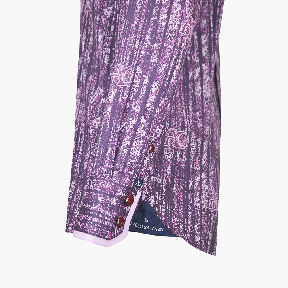 Purple Custom Print Corleone Shirt - AG24W1HAS15