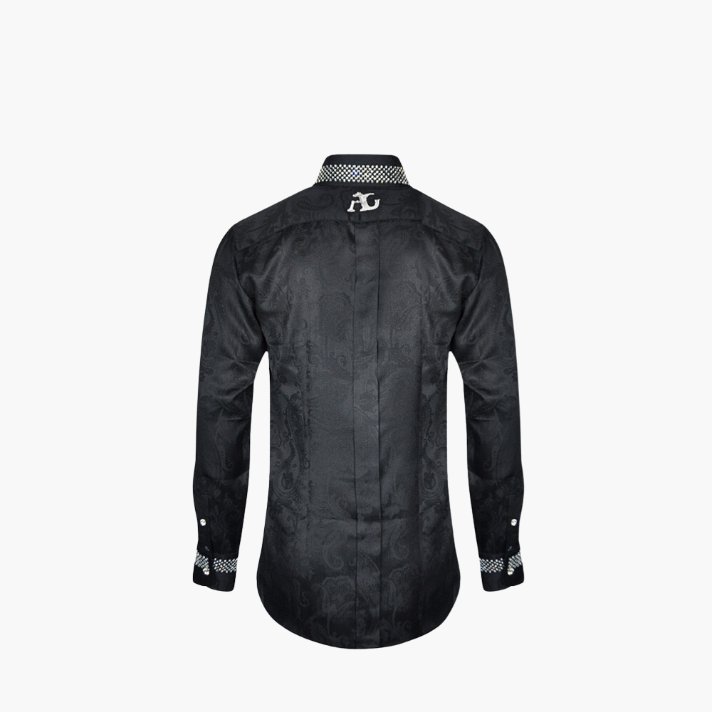 Black Stardust Crown Crystal Corleone Shirt - AG24W1HAS19
