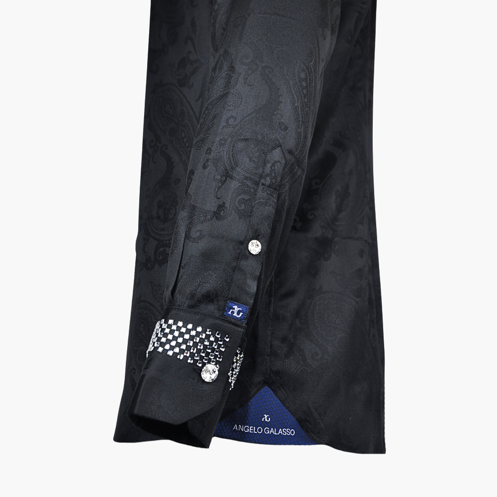 Black Stardust Crown Crystal Corleone Shirt - AG24W1HAS19